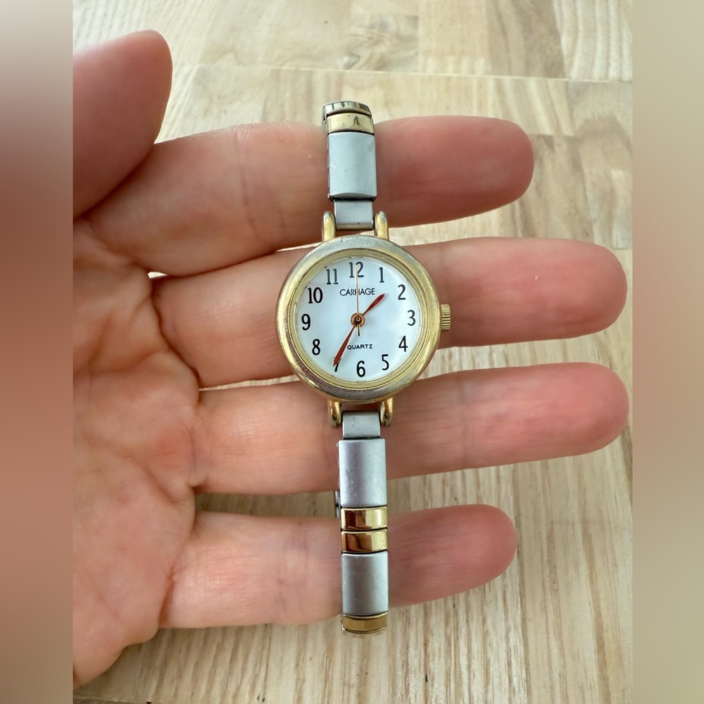 Carriage by Timex ladies two tone dress watch NEW BATTERY